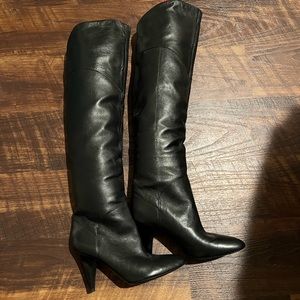 New Guess Over The Knee Black Boots Size 7